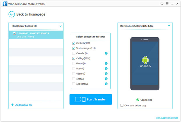 Waras pesen teks saka serep BlackBerry